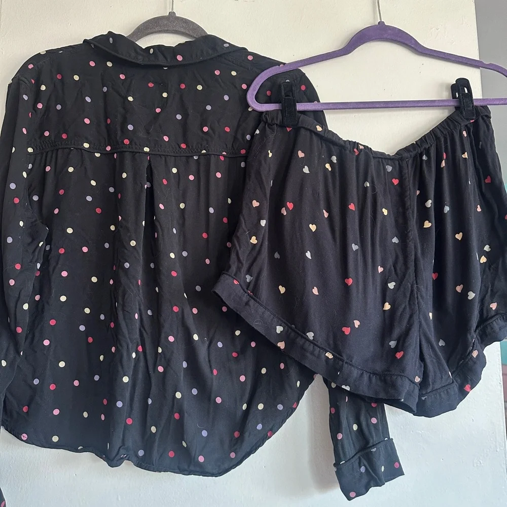 Rails Black Polka Dot and heart Pajama Set - Picture 5 of 5